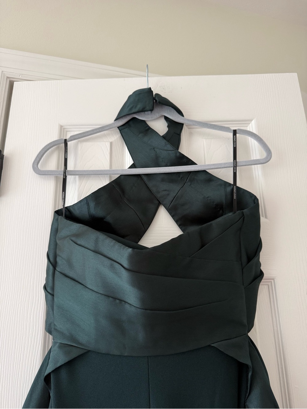 Solace London Rumi Halterneck Satin Twill Gown Emerald Green NEW with tags - Picture 6 of 11